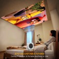 【Built-in Apps】GKLPO Smart Projector with Electric Focus & Auto Keystone, Native 1080P Movie Projector with WiFi 6 and Bluetooth, 270° Rotatable Portable Outdoor Projector for Phone/Laptop/HDMI/USB