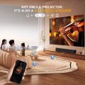 【Electric Keystone】 4K Projector with 5G WiFi and Two-Way Bluetooth, Native 1080P Portable Outdoor Movie Projector with Projector Screen, Mini Projector Compatible with HDMI, USB, Smartphone