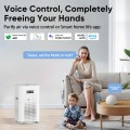 Smart Wifi HEPA Air Purifier for Large Rooms up to 2500 Sq.ft, Air Purifiers for Pet Dander&Odor, Dust, Pollen, Wildfire/Smoke, AP402, White