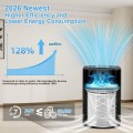 2026 New AIRFIRE HEPA Air Purifier for Home up to 975 Sq.ft, Air Purifiers for Allergies and Asthma, Bedroom, Pet Dander&Odor, Dust, Pollen, Wildfire/Smoke, Model AP201, Black