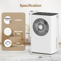 Airfire 8 Pint Dehumidifiers, 1500 Sq.Ft Dehumidifier with Drain Hose, 0.59 Gal Water Tank, Overflow Protection, Dehumidifiers for Home Basement Bedroom Bathroom Laundry Room