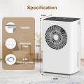 POYANK 30 Pint Dehumidifiers, 2500 Sq.Ft Dehumidifier with Drain Hose, 0.59 Gallon Water Tank, Overflow Protection, Dehumidifiers for Home Basement Bedroom Bathroom Laundry Room