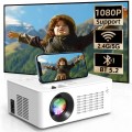 5G WiFi Projector with Bluetooth 5.1, High Resolution HD Movie Projector, 1080P 250'' Display Supported