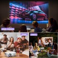 GCZ 1080P Projector with 5G WIFI and 5.1 Bluetooth, Full HD Movie Projector Support Sync Smart Phone by WIFI/ USB, 180'' Display For Home Theater