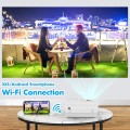 WiFi Projector, POYANK Upgraded 6500Lumens Portable Mini Projector, Full HD 1080P and 200” Display Supported, Compatible with Phone/TV Stick/HDMI/AV/USB/TF/VGA