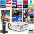 Mini Projector, 2022 Upgrade Portable LCD Projector, Full HD 1080P Supported Mini Projector, Compatible with TV Stick/Phones/Tablet/PS4/TV Box/HDMI/USB/AV Projector for Outdoor Movies [2021 Upgrade]