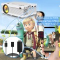 Mini Projector, 2022 Upgrade Portable LCD Projector, Full HD 1080P Supported Mini Projector, Compatible with TV Stick/Phones/Tablet/PS4/TV Box/HDMI/USB/AV Projector for Outdoor Movies [2021 Upgrade]