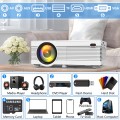 Mini Projector, 2022 Upgrade Portable LCD Projector, Full HD 1080P Supported Mini Projector, Compatible with TV Stick/Phones/Tablet/PS4/TV Box/HDMI/USB/AV Projector for Outdoor Movies [2021 Upgrade]