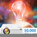 Mini Projector, 2022 Upgrade Portable LCD Projector, Full HD 1080P Supported Mini Projector, Compatible with TV Stick/Phones/Tablet/PS4/TV Box/HDMI/USB/AV Projector for Outdoor Movies [2021 Upgrade]